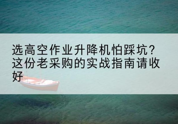 土默特左旗高空作业升降机厂家推荐-选高空作业升降机怕踩坑？这份老采购的实战指南请收好