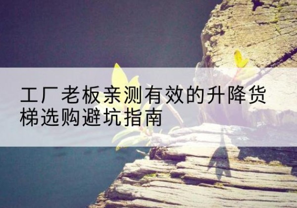 土默特左旗升降货梯怎么选-工厂老板亲测有效的升降货梯选购避坑指南